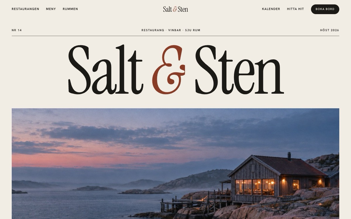 Startsidan i temat Editorial